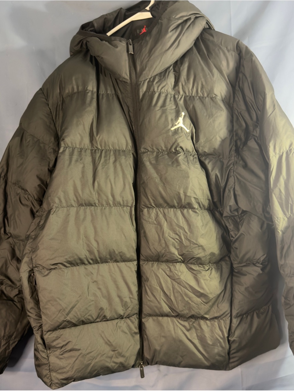 Jordan Men's Black Hooded Puffer Jacket